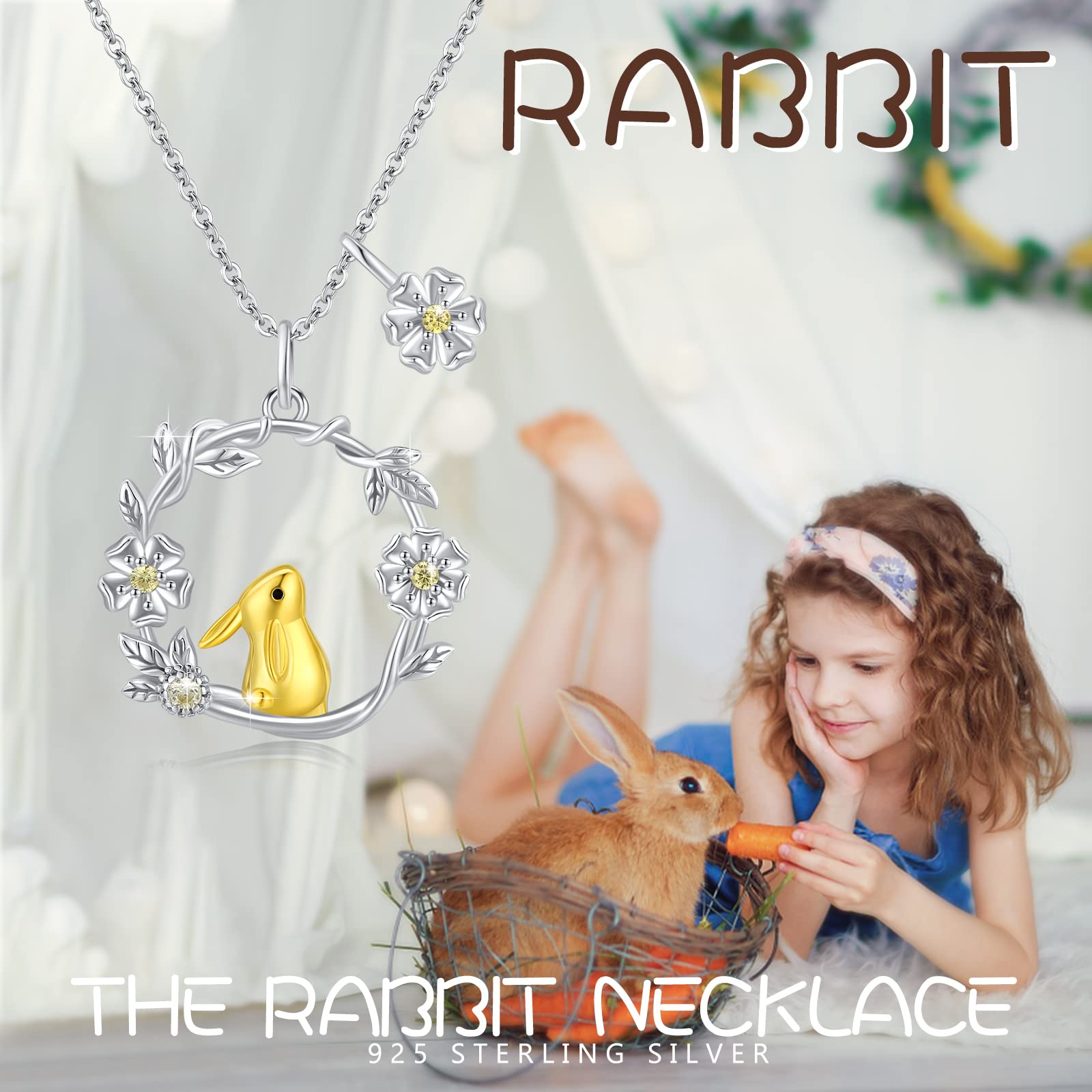 REDSUN Animal Necklace 925 Sterling Silver Heart Necklace Cat/Dog/Rabbit Pig/Butterfly/Frog/Turtle Panda Heart Pendant Jewellery for Womens Girls Daughter Pet Lovers