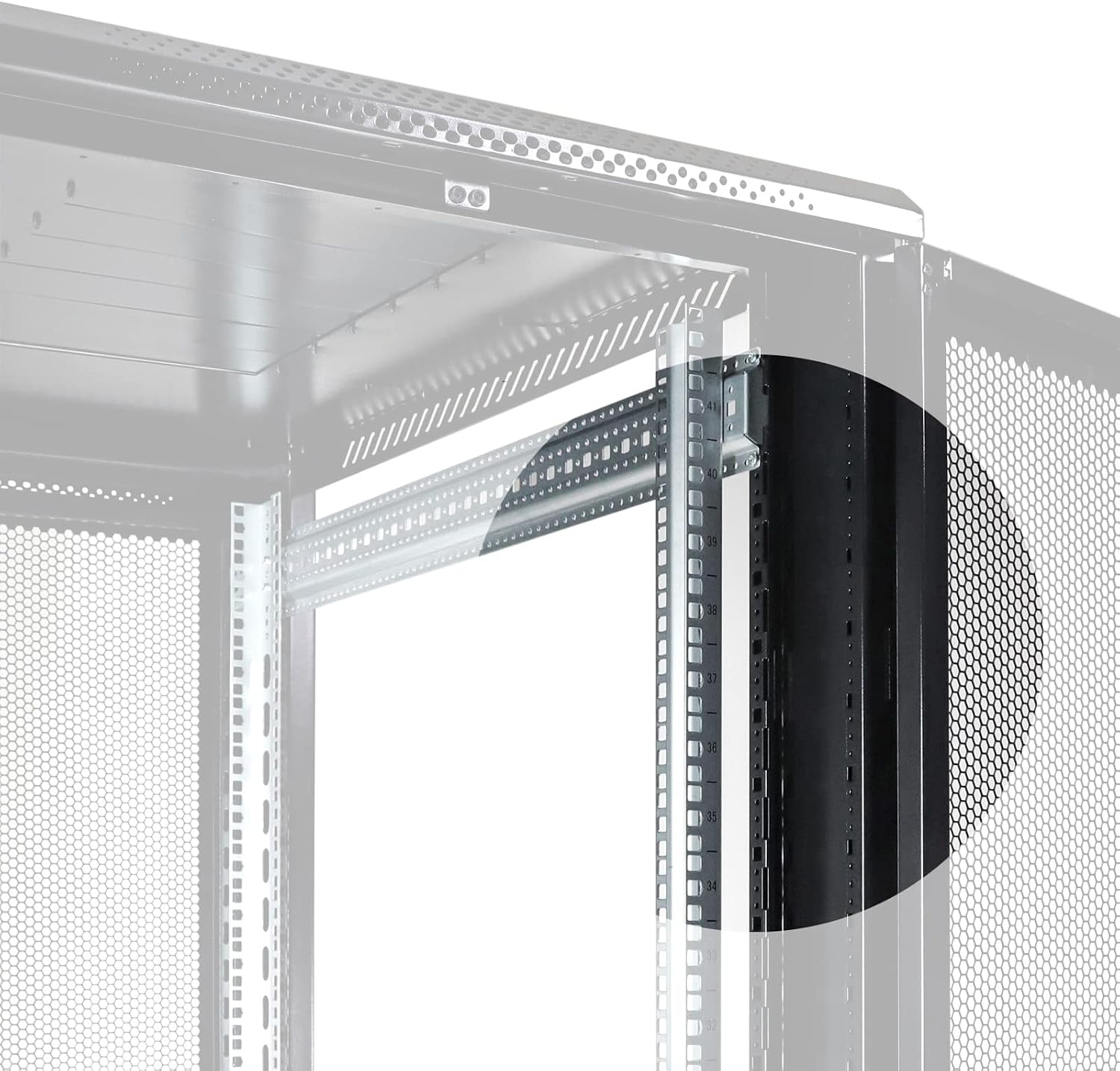 Aeons 42U Professional Network Server Rack Cabinet Enclosure 1000mm 39.5" Deep Computer Electronics Data Equipment Rack Vented Door Server-Depth Black (Pre-Assembled)