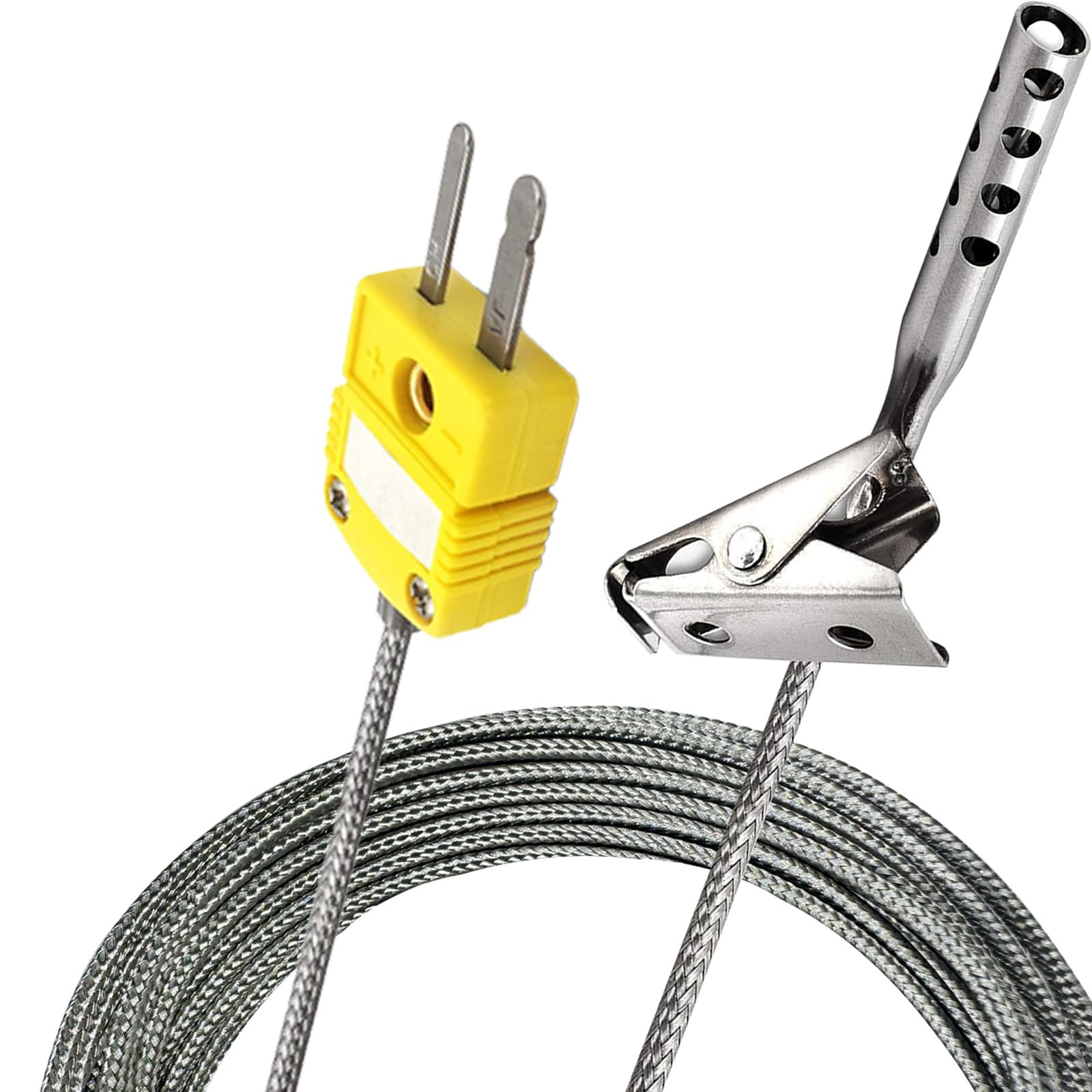 TL3163K k-Type thermocouple air Probe Stainless Steel Open Hole Clip for Air Temperature -40°F to 890°F