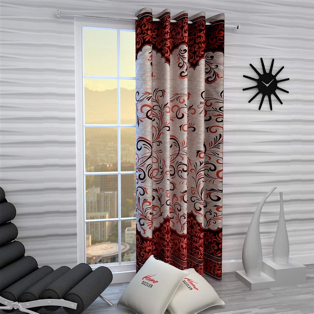 See full amazon price history chart for Home Sizzler 1 Piece Classic Panel Eyelet Polyester Long Door Curtain - 9 Feet, Maroon Home Sizzler 1 Piece Classic Panel Eyelet Polyester Long Door Curtain - 9 Feet, Maroon (B073SWFVLY) Amazon Price History, Amazon Price Tracker