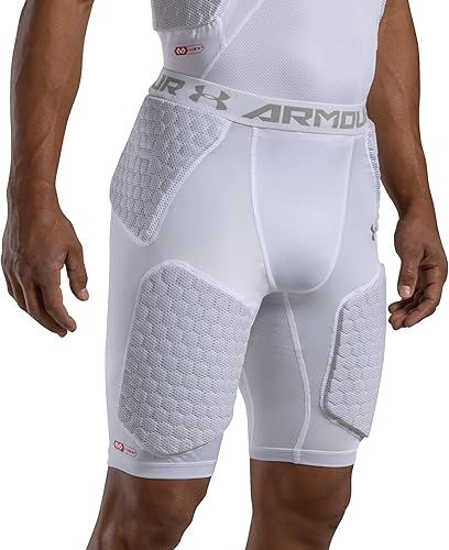 Under Armour GameDay - Faja de compresión de fútbol americano de 5 almohadillas, pantalones cortos acolchados de fútbol, tallas para jóvenes y