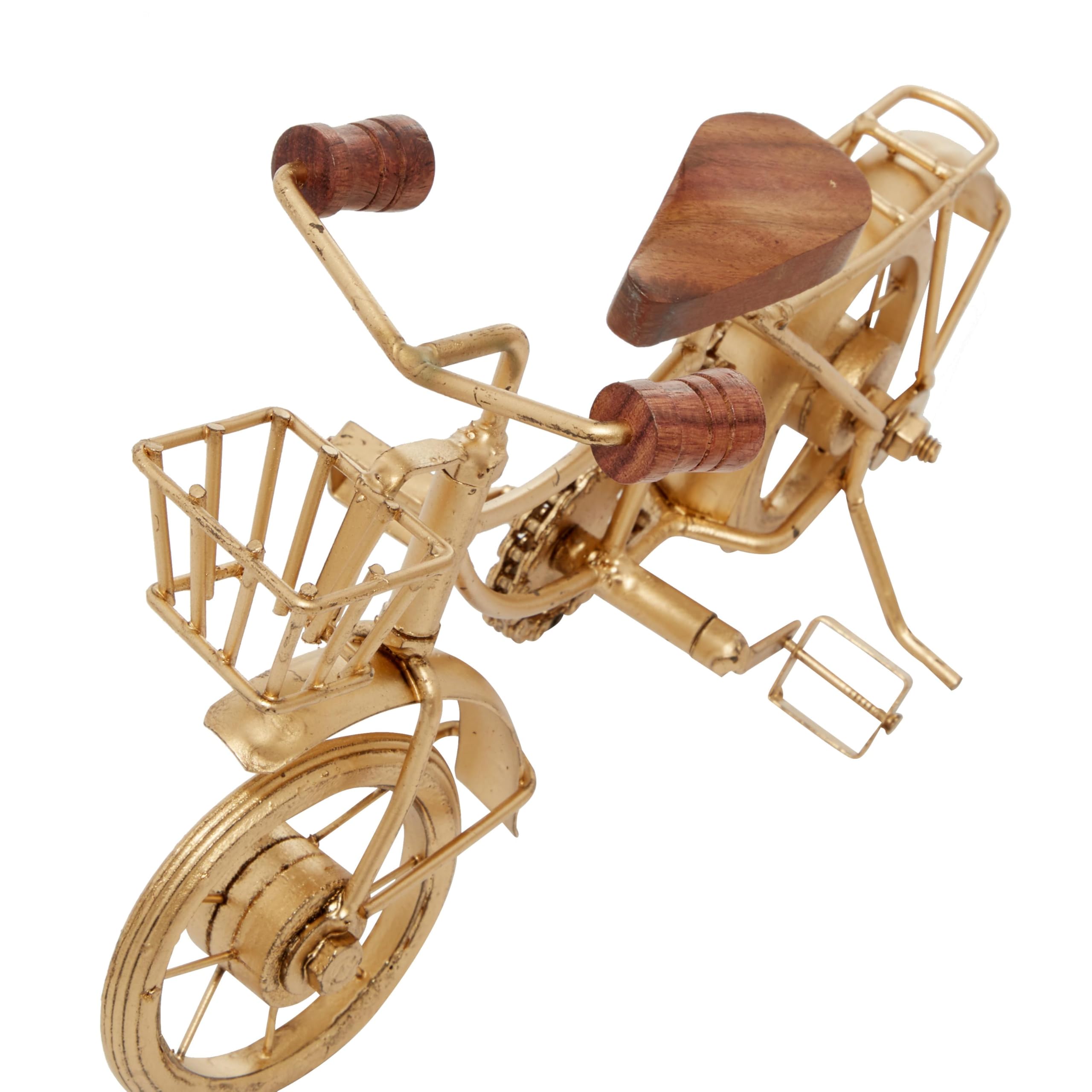 Amazon.co.jp: Deco 79 メタルバイク彫刻 木製アクセント付き 幅11