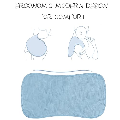 Miniatura 2 de Konssy - Juego de paños de muselina para eructos de bebé, unisex - 6 unidades grandes, 100 % algodón, ropa para eructos para recién nacidos, bebés