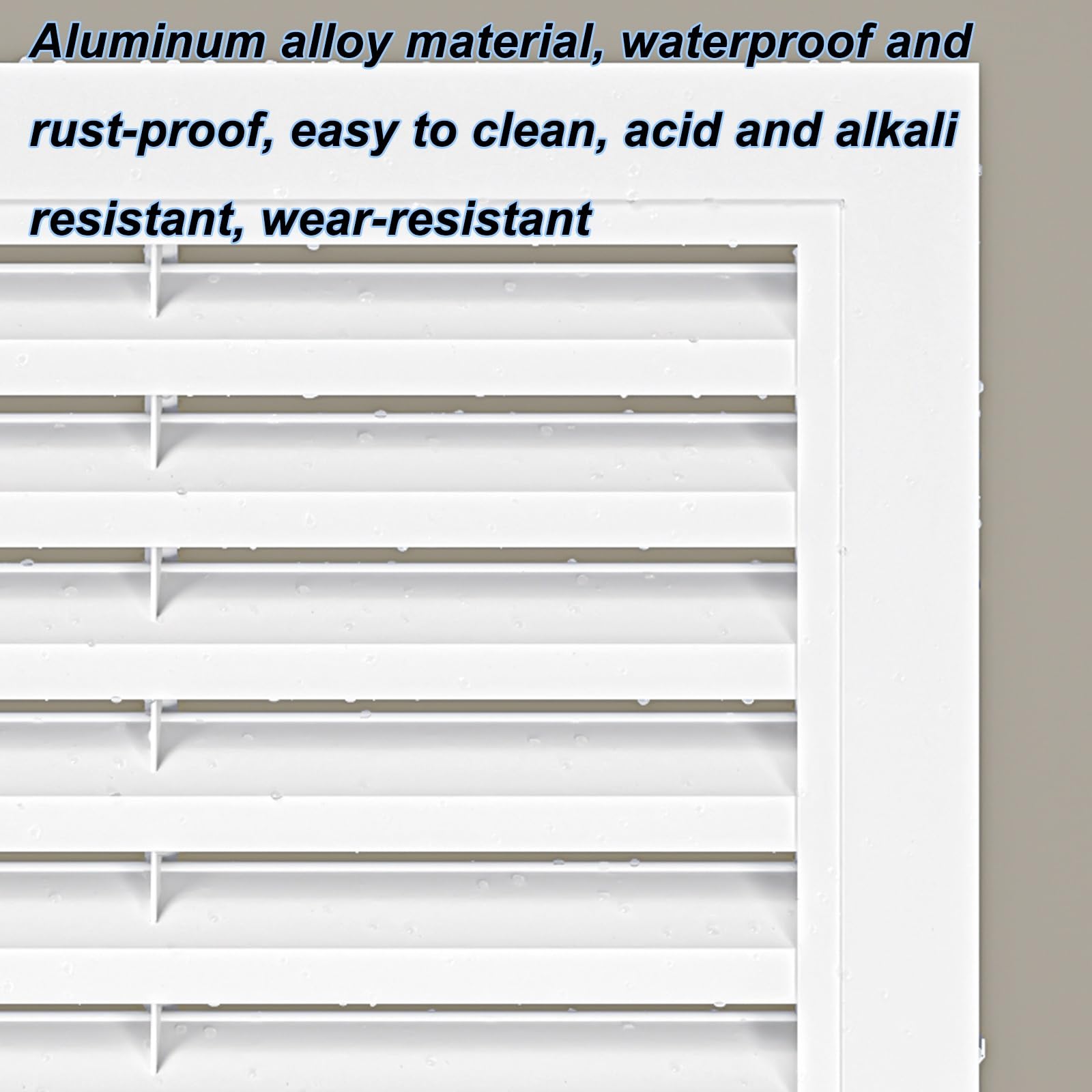 Cubre Radiador Empotradas para el Hogar, Cubre Radiadores de Aleación de Aluminio, Cubreradiador de Vapor, Rejillas de Ventilación con Lamas, Baño, Oficina(White,60x120cm/24x47in)