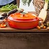 Lava Trendy Multi-Purpose 28cm Cast Iron Bow Pot Blue