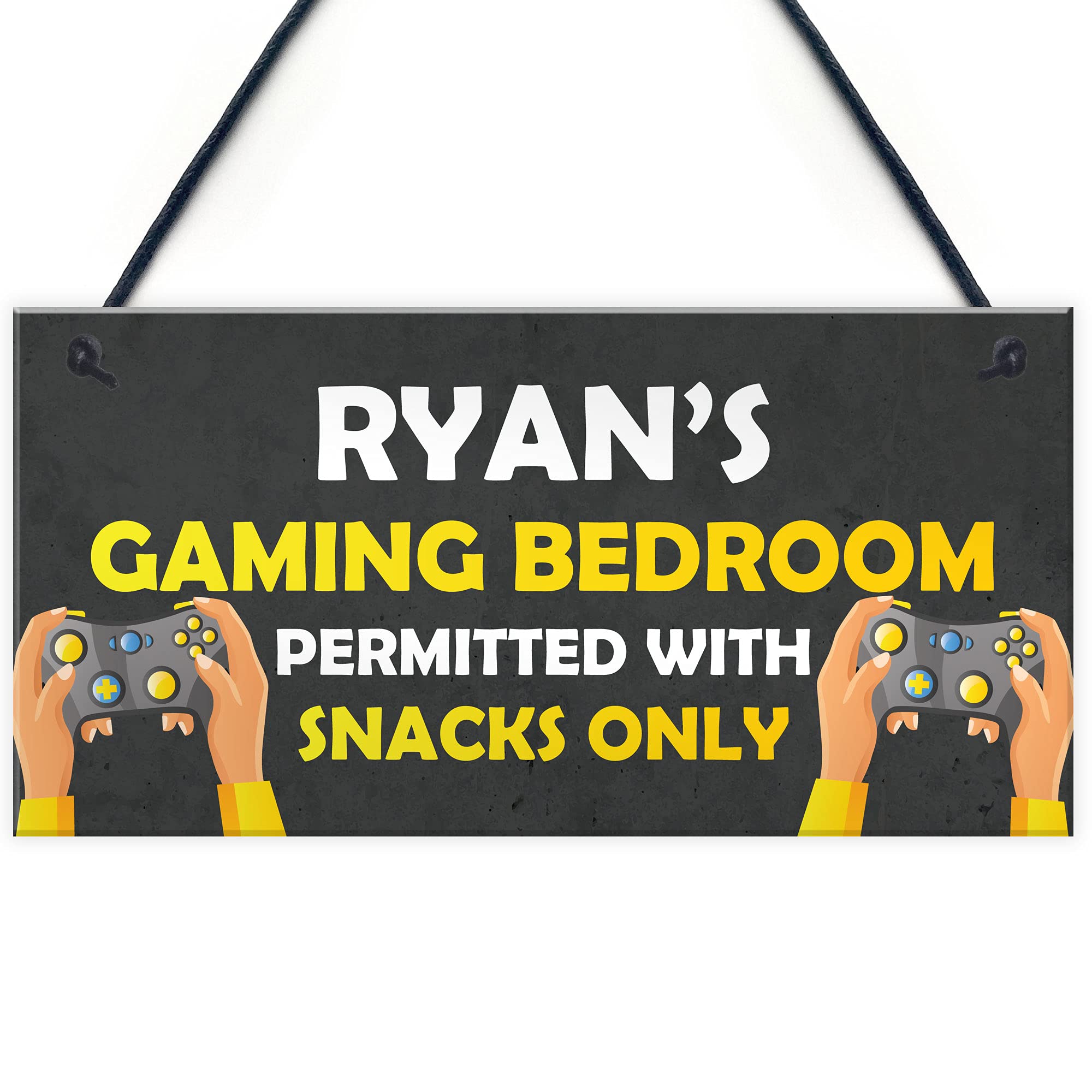 Gaming Bedroom Sign Personalised Gamer Gift Bedroom Sign For Boys Men
