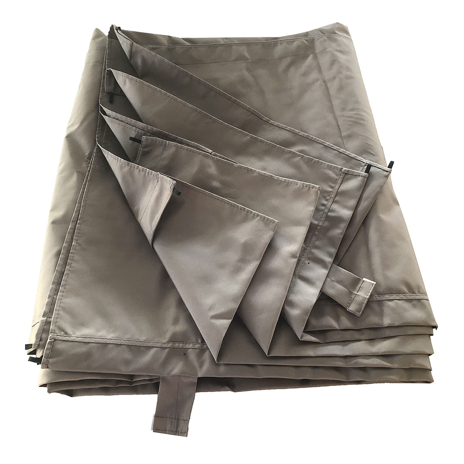 Toile Pergola Murale FRÉJUS, Polyester 180 g/m² Taupe, Déperlante