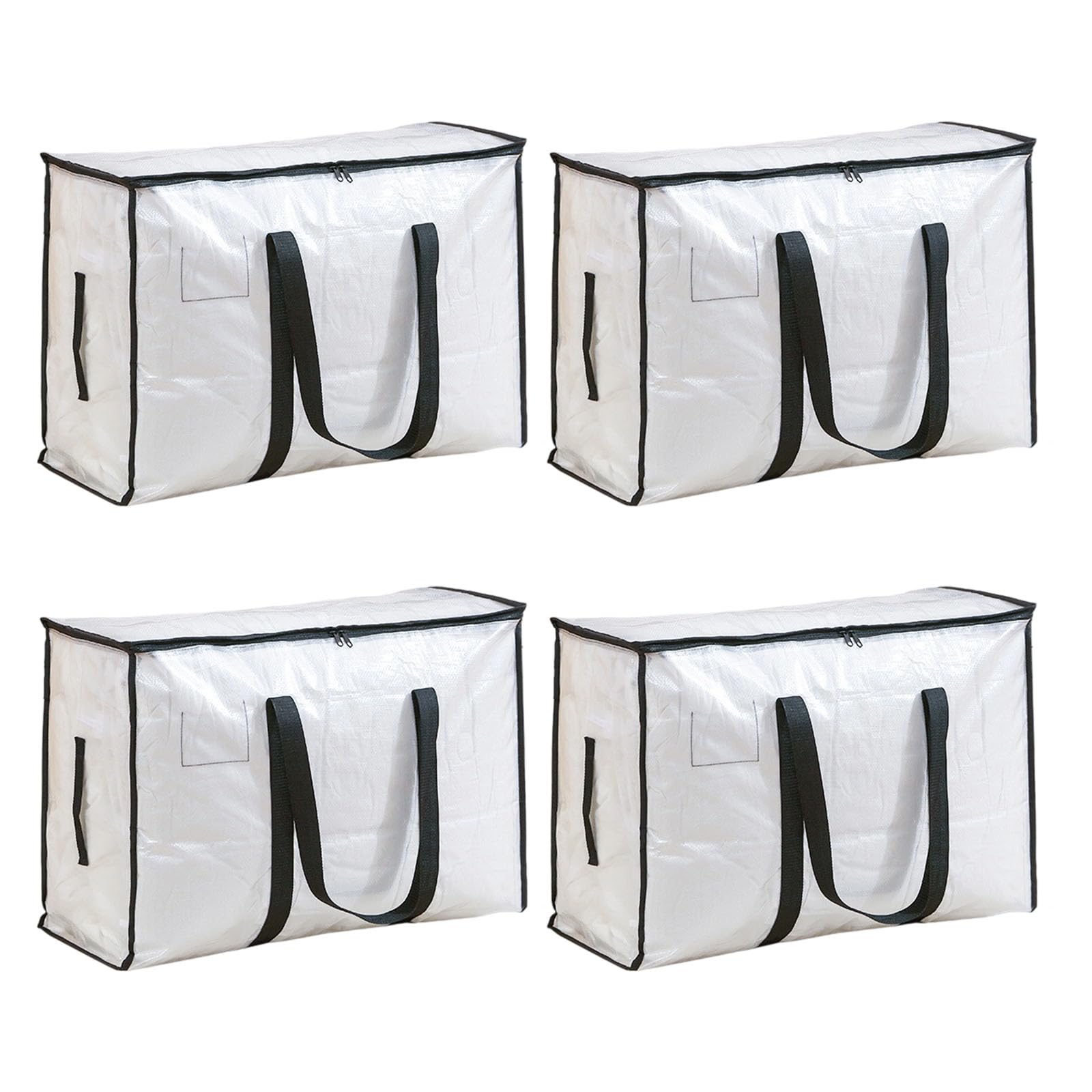 Klynovalu Sturdy Fabric Clothes Container Visible Storage Bag with Reinforced Handles Waterproof Large Capacity Home Use Large Capacity Storage Bag