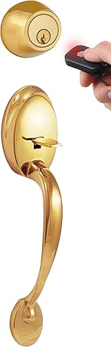 Miniatura 10 de MiLocks BWF-02AQ - Juego de cerradura digital para puerta y manija de paso con entrada sin llave a través de control remoto para puertas exteriores,