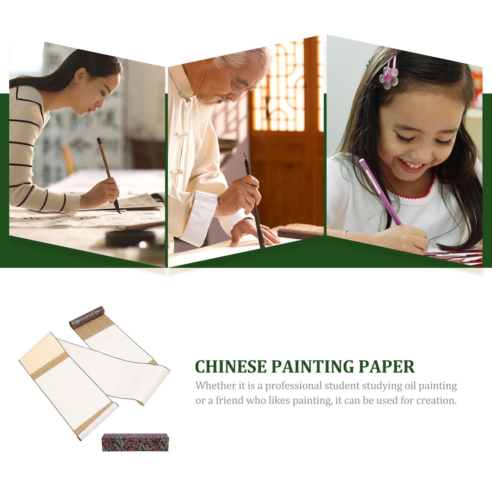 Housoutil Papel de Caligrafía Multifunción Blanco para Pintura Profesional Diseño Compacto Adecuado para Decoración de Oficina y Práctica Artística