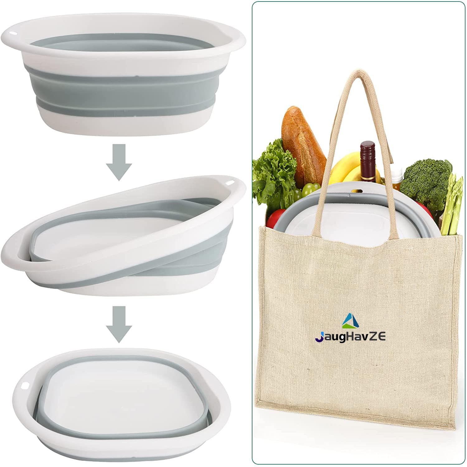 Bacino Pieghevole Da Viaggio 4L – Lavabo Portatile In Plastica Per Campeggio, Outdoor E Casa