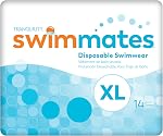 Swimmates Couches de bain jetables pour adultes, Pull-Up sous maillots de bains avec couture latérale Tear-Away, Unisexe, Jeunesse XL (22"-36" taille) Adulte Petite, 22 Sac de comptage