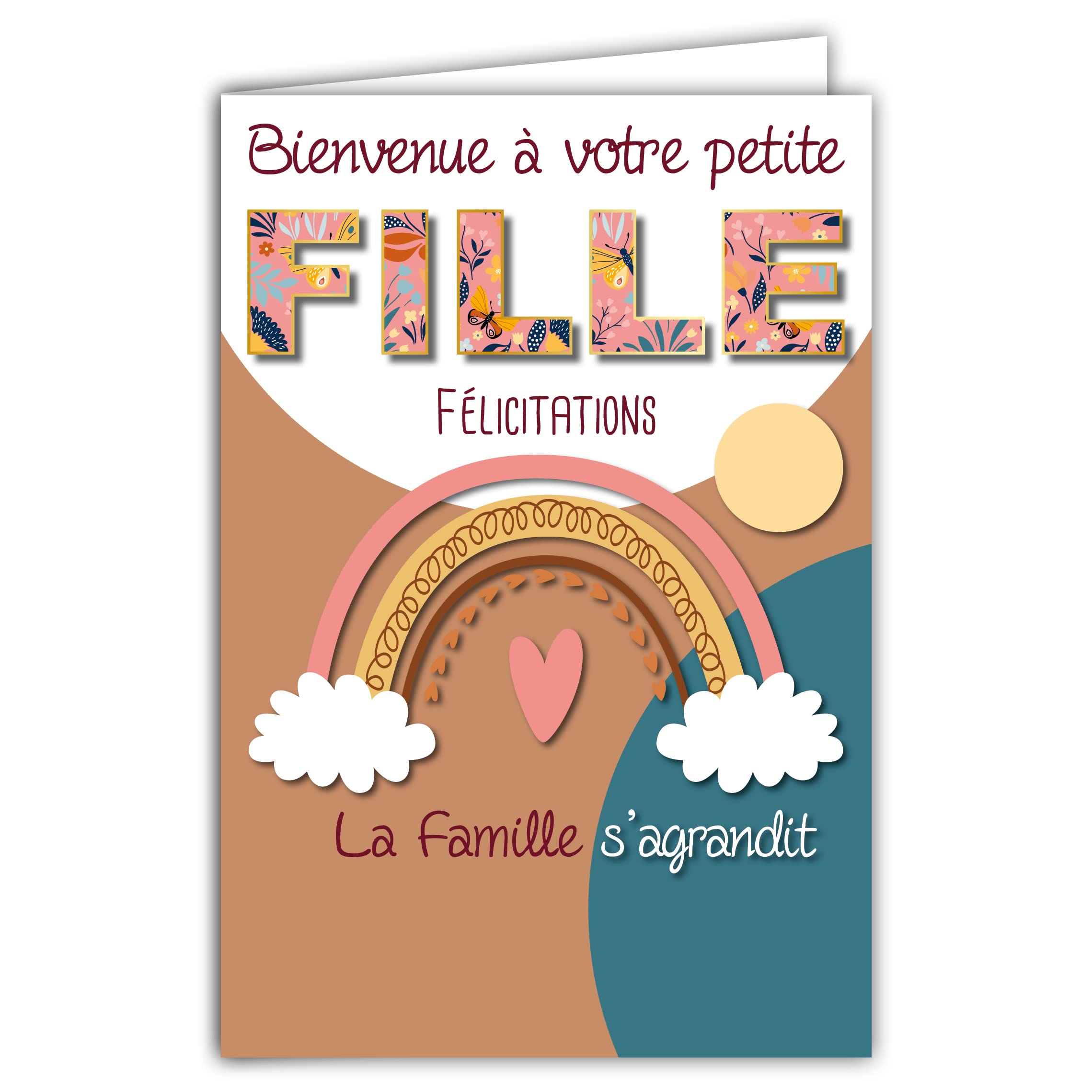 Afie 69-8009 Congratulations Gift Card with Envelope Size 12 x 17.5 cm 300 g Paper from sustainable forests Made in France