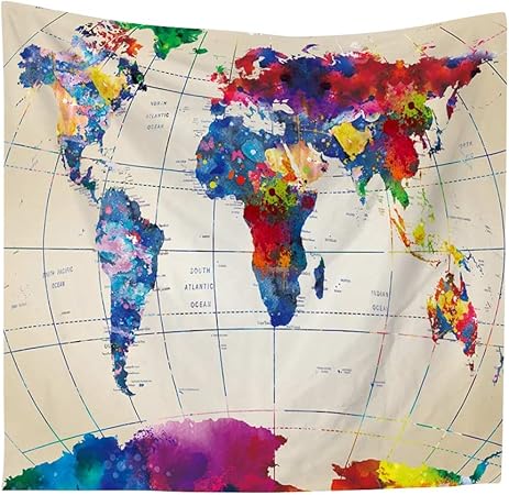 Tapeçaria mapa mundi Outlet