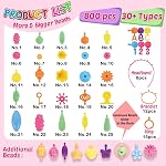 Snap Pop Toy Beads Kits - 850PCS Arts and Crafts Toys for Kids, Necklace Bracelet Ring Hairband Creativity Snap Set Holidays Christmas Birthday Gifts Jewelry Making Kit for 3 4 5 6 7 8 Year Old Little Girls
