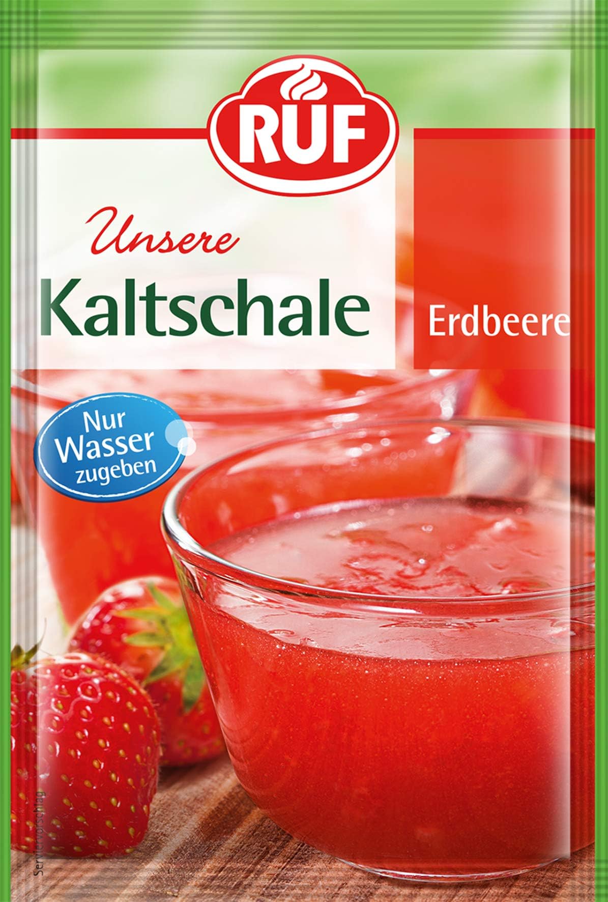 Ruf Instant Kaltschale Strawberry 500 ml, Pack of 25 (25 Bags)