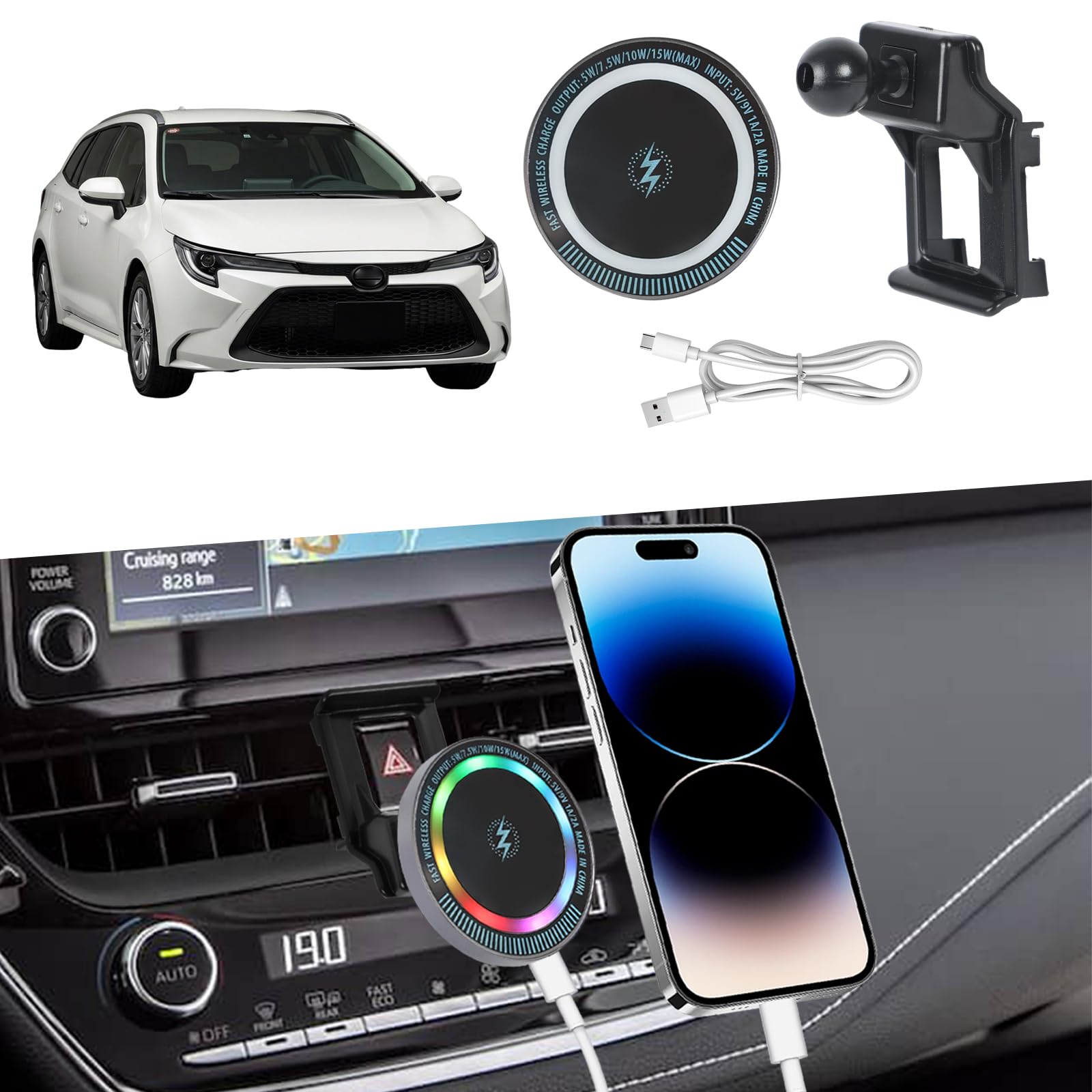 Amazon.co.jp: UmeMart カローラシリーズ専用 MagSafe対応 ワイヤレス