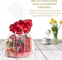 Vista 5 de Morepack Bolsas de celofán de 10 x 20 pulgadas, bolsas de regalo de celofán transparente para tazas, botellas, 10