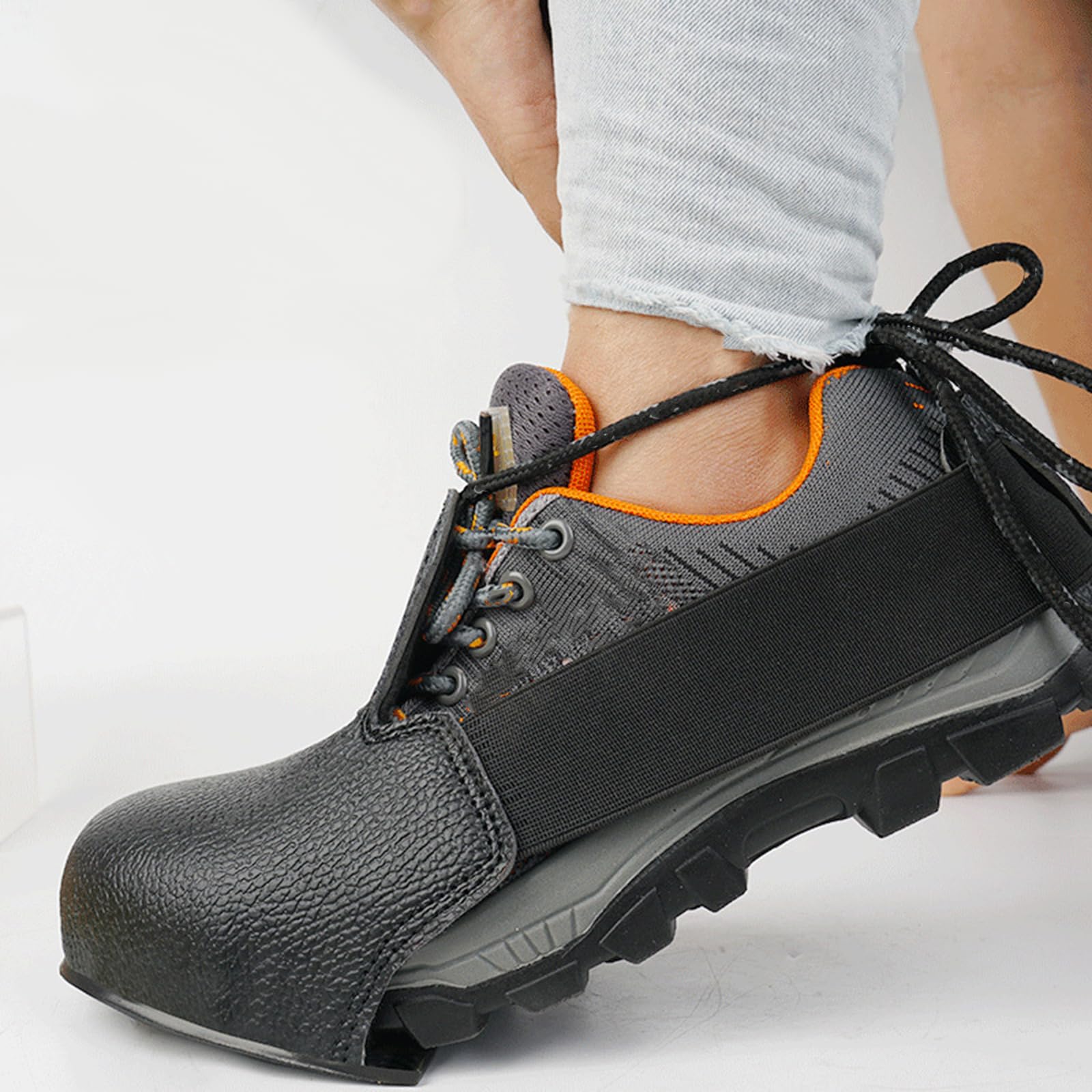 Sharplace Couvre-Chaussures de Sécurité avec Embout en Acier, Surchaussures de Sécurité, Chaussures de Protection Anti-écrasement, Semelle Antidérapante, Protection Industrielle Universelle