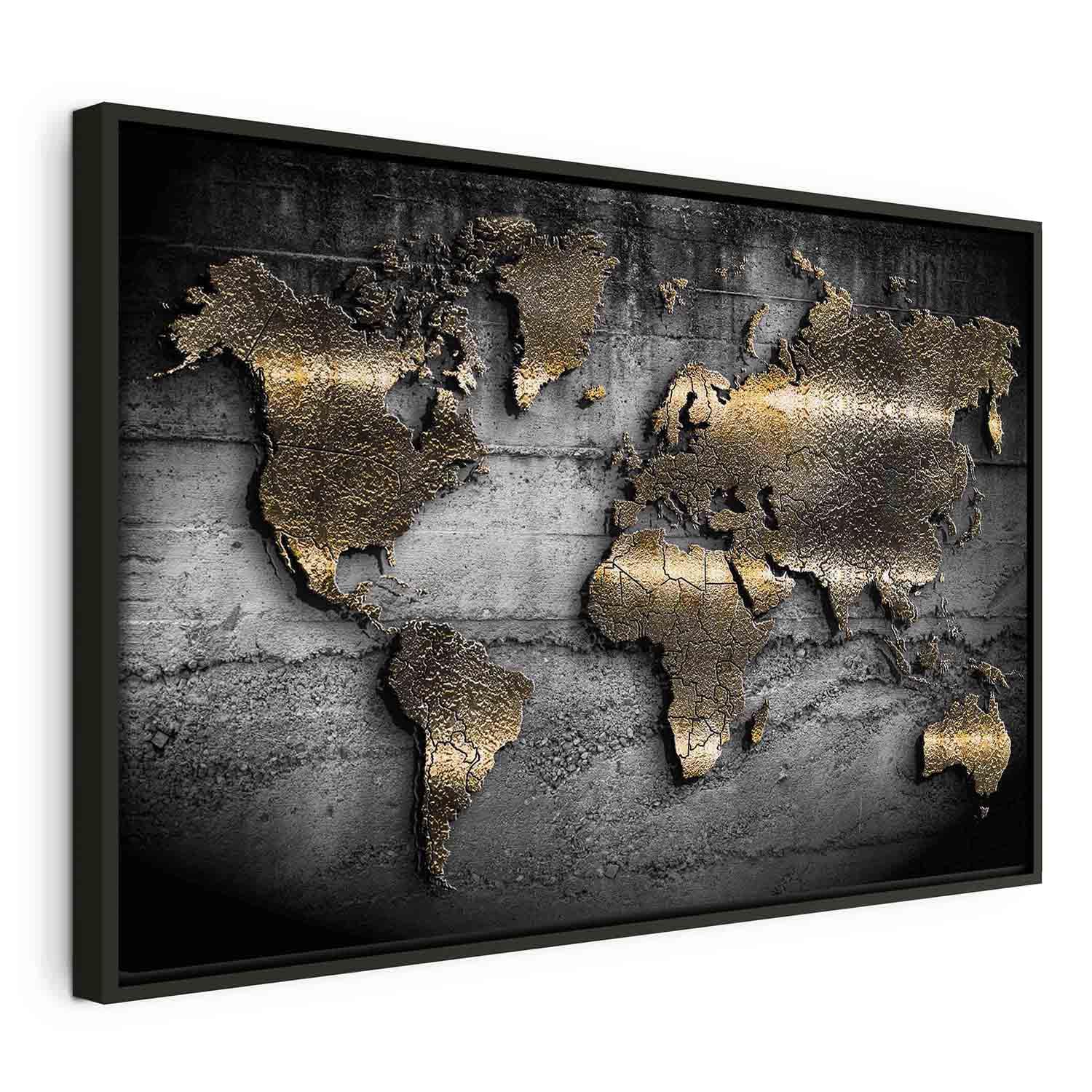 Tableau unique déco salon aux couleurs vives et finitions premium en bois noir - 7