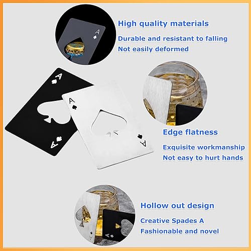 Miniatura 4 de VSSOLO Práctico abrebotellas de tarjetas, abrebotellas de cartera, abrebotellas personalizado, abridor de botellas de aspecto divertido, acero