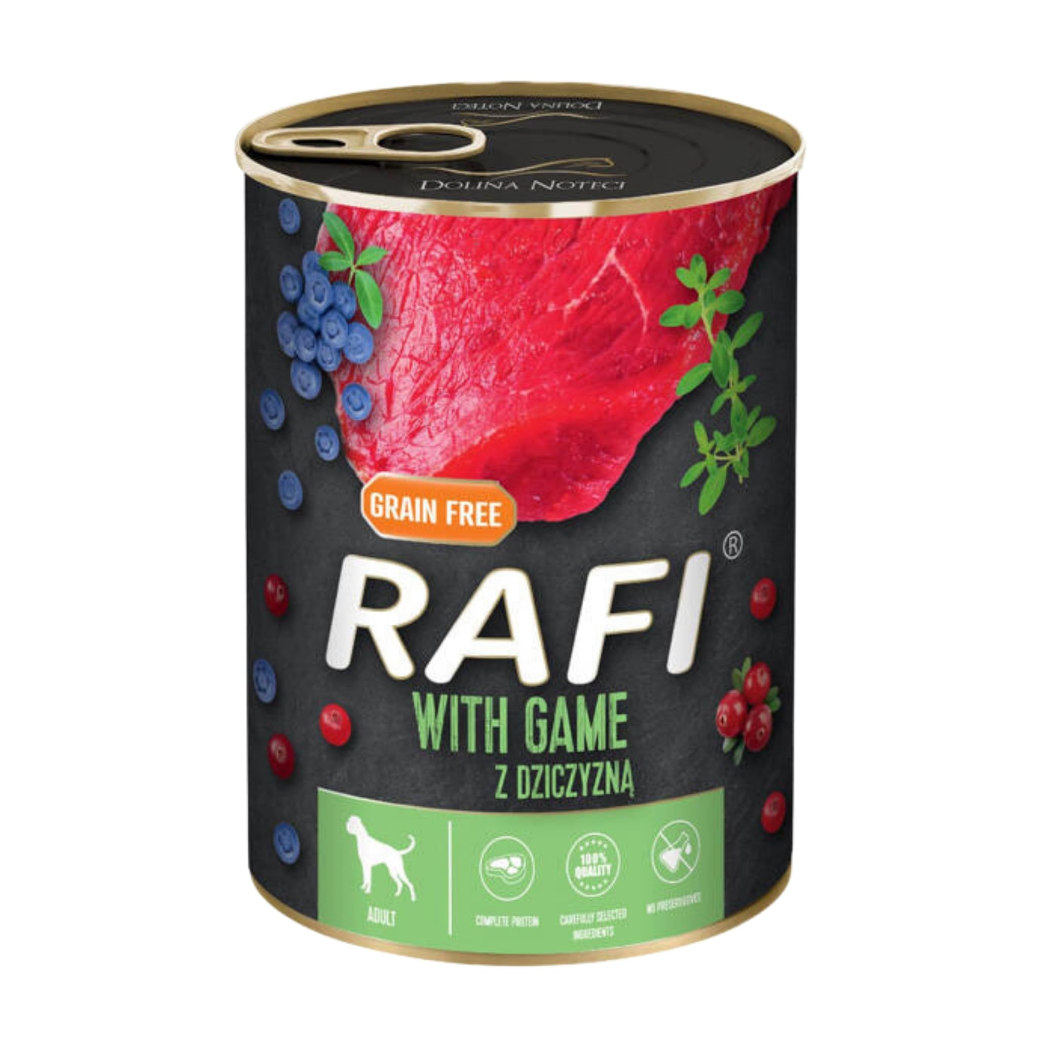 Rafi Complete Adult Wet Dog Food, Game, 400g Can