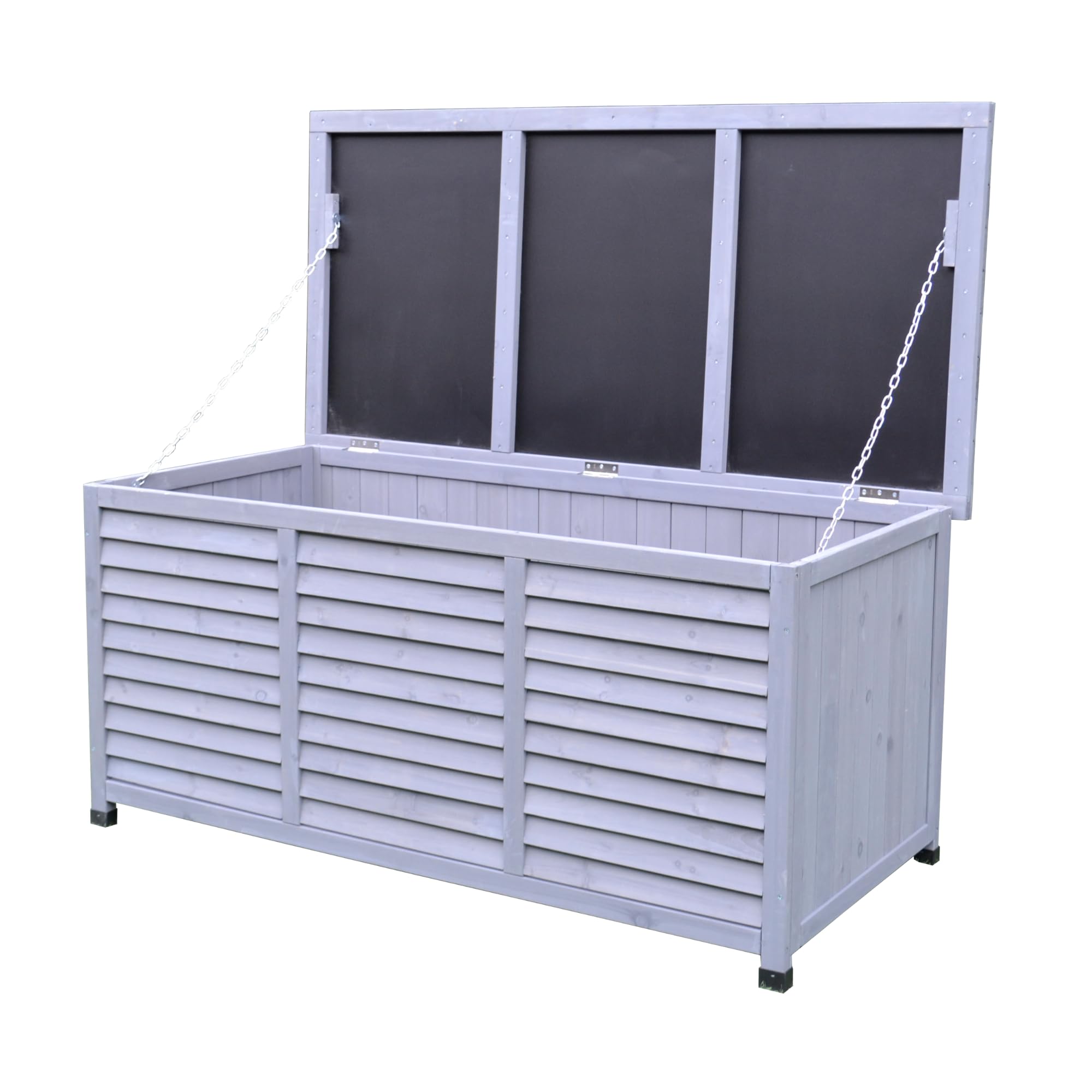 Holz Aufbewahrungsbox Gartenkiste Gartenmöbel | 1300x640x600mm | Rijoka