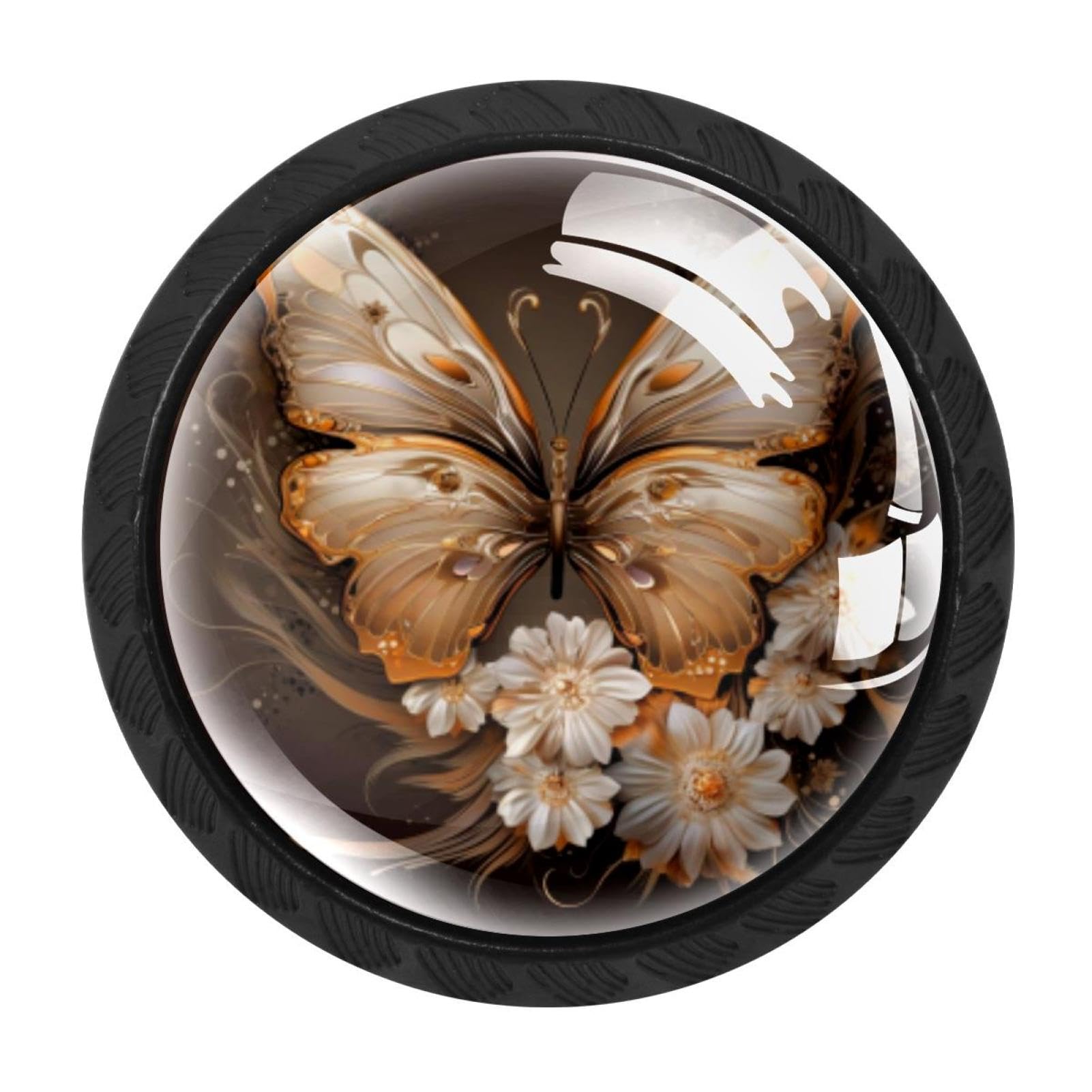 Chenzzzz Multicolored 08 4 Pack Butterfly Drawer Knob Cabinet Hardware