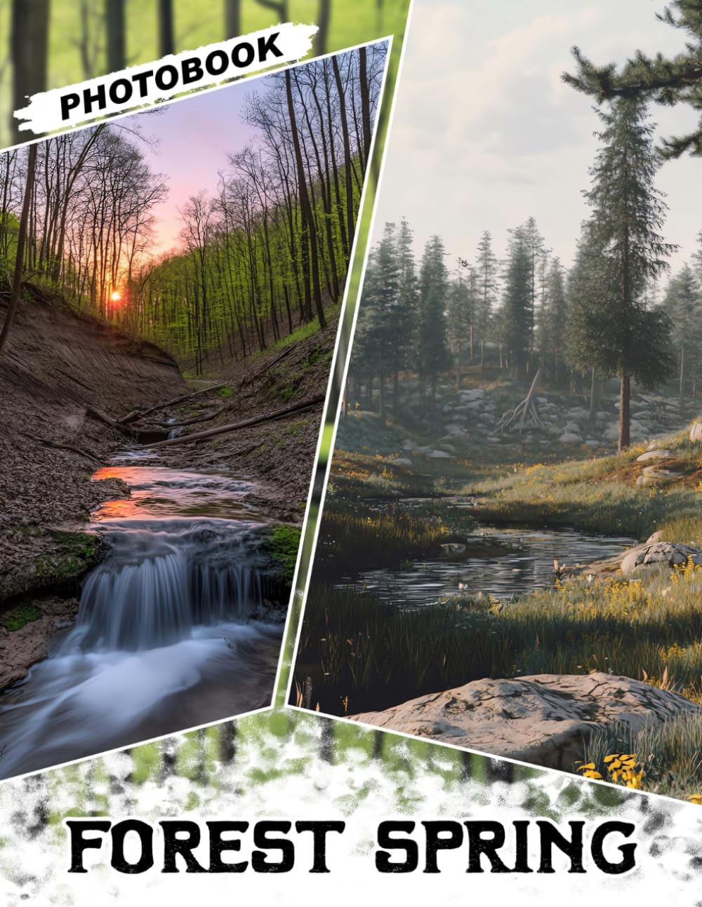 Forest Spring Photo Book: Refreshing Gift with 40 Vibrant Pictures of Blooming Flowers and Lush Greenery in Serene Forest Settings