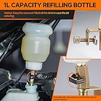 Vista 3 de FOUR UNCLES Kit de bomba de vacío de purga de frenos de 2 litros, extractor neumático de líquido de frenos con botella de recarga de 1 litro