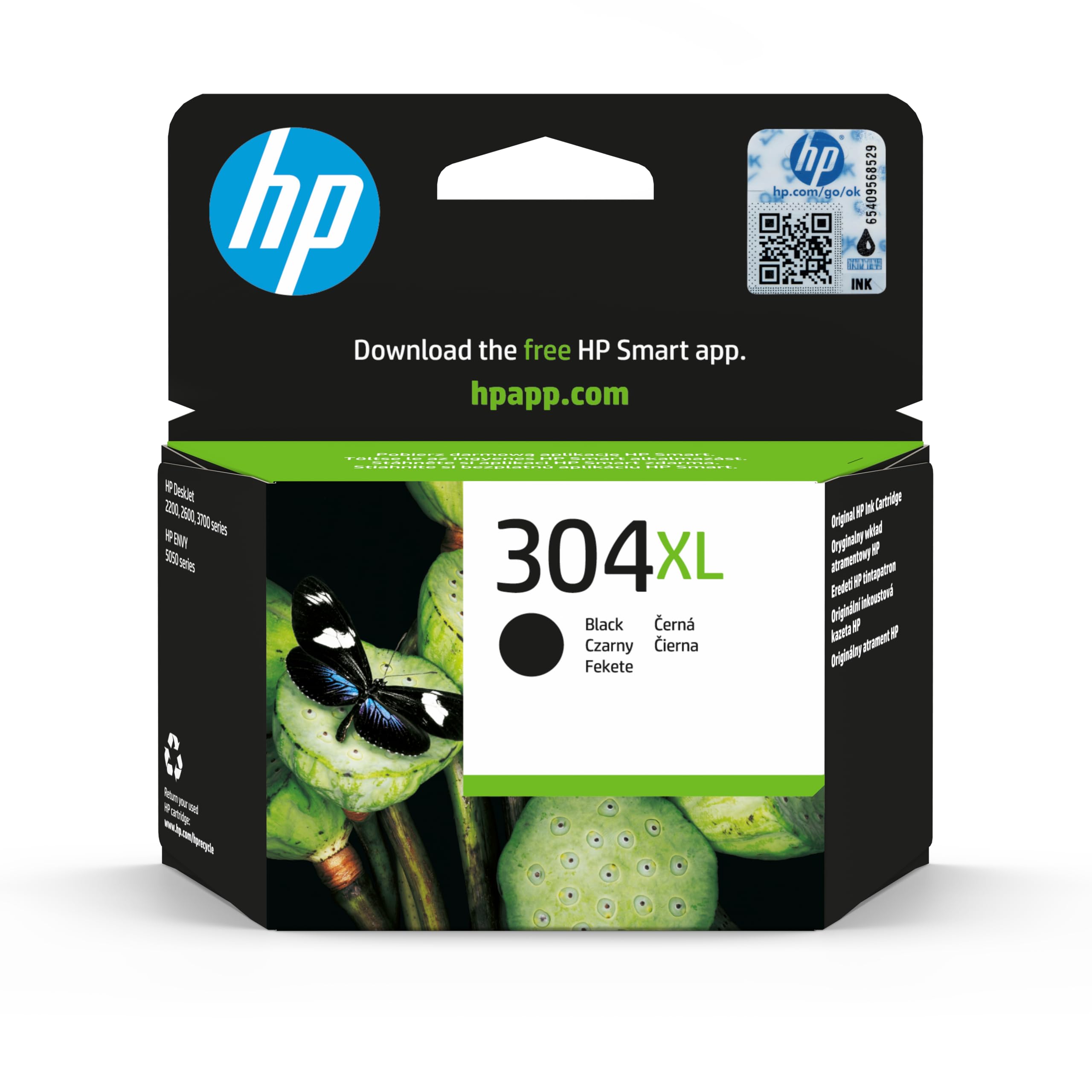 HP 304XL Black Original Ink Cartridge, High Yield
