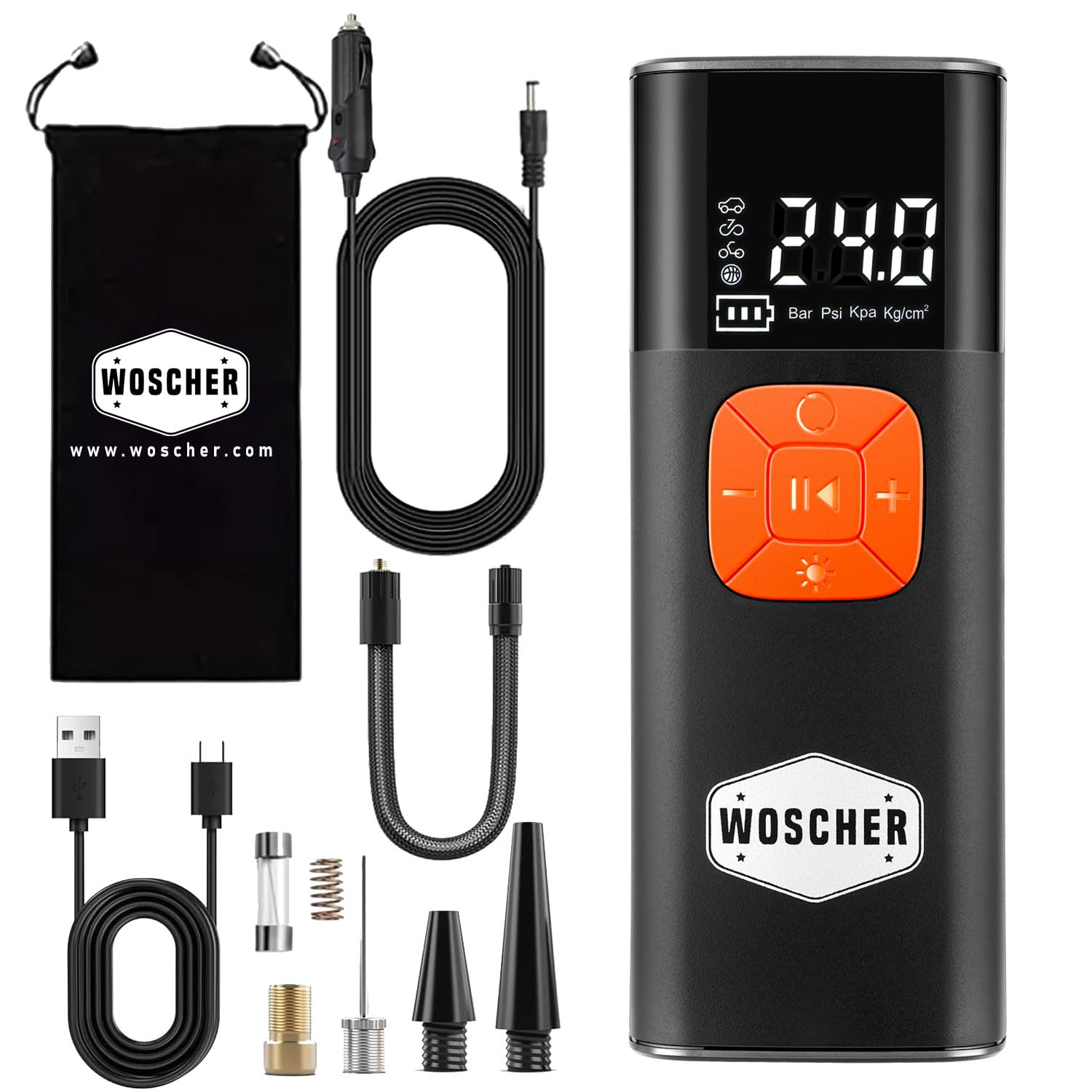 Woscher i6 2in1 Cordless Tyre Inflator for Car & Bike |150 PSI Wireless Tyre Inflator | Digital Display | Air Pump Compressor for Car,Bikes,Bicycles & Balls | Type-C| Auto Shut-Off | From Datson Group (B0CCLB6JVH) Amazon Price History, Amazon Price Tracker