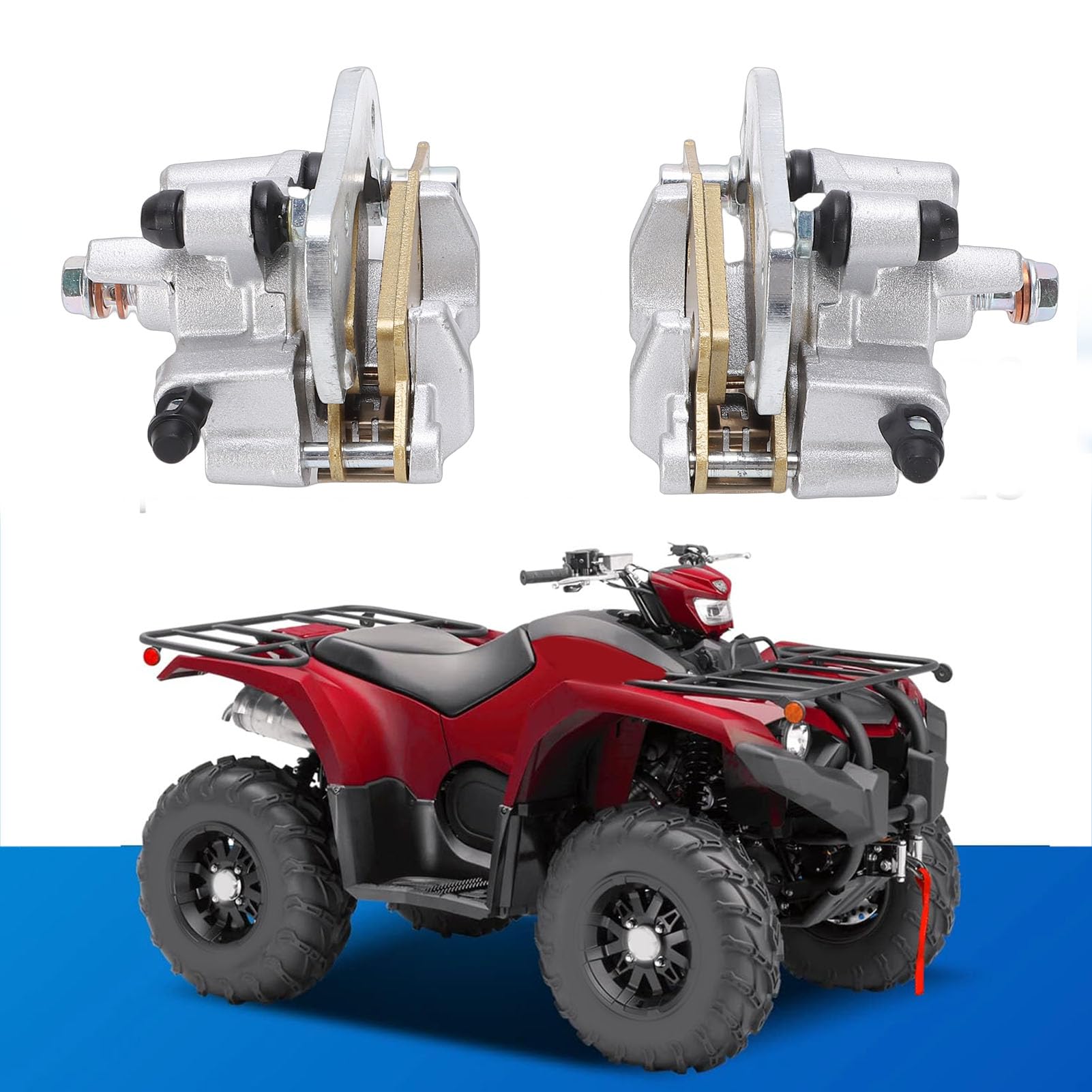 SIXRUN Wymiana Stopu Zacisku Hamulca Przedniego dla Grizzly 550 700 z Klockami Hamulcowymi OEM 3B4-2580T-02-00 dla Entuzjastów ATV
