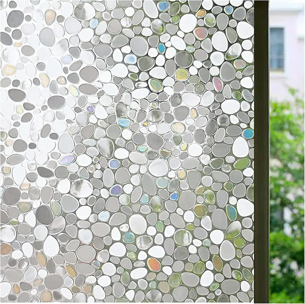 Frosted Window Privacy Film, Non-Adhesive Window Glass Films, Heat Control Static Cling Removable Window Stickers