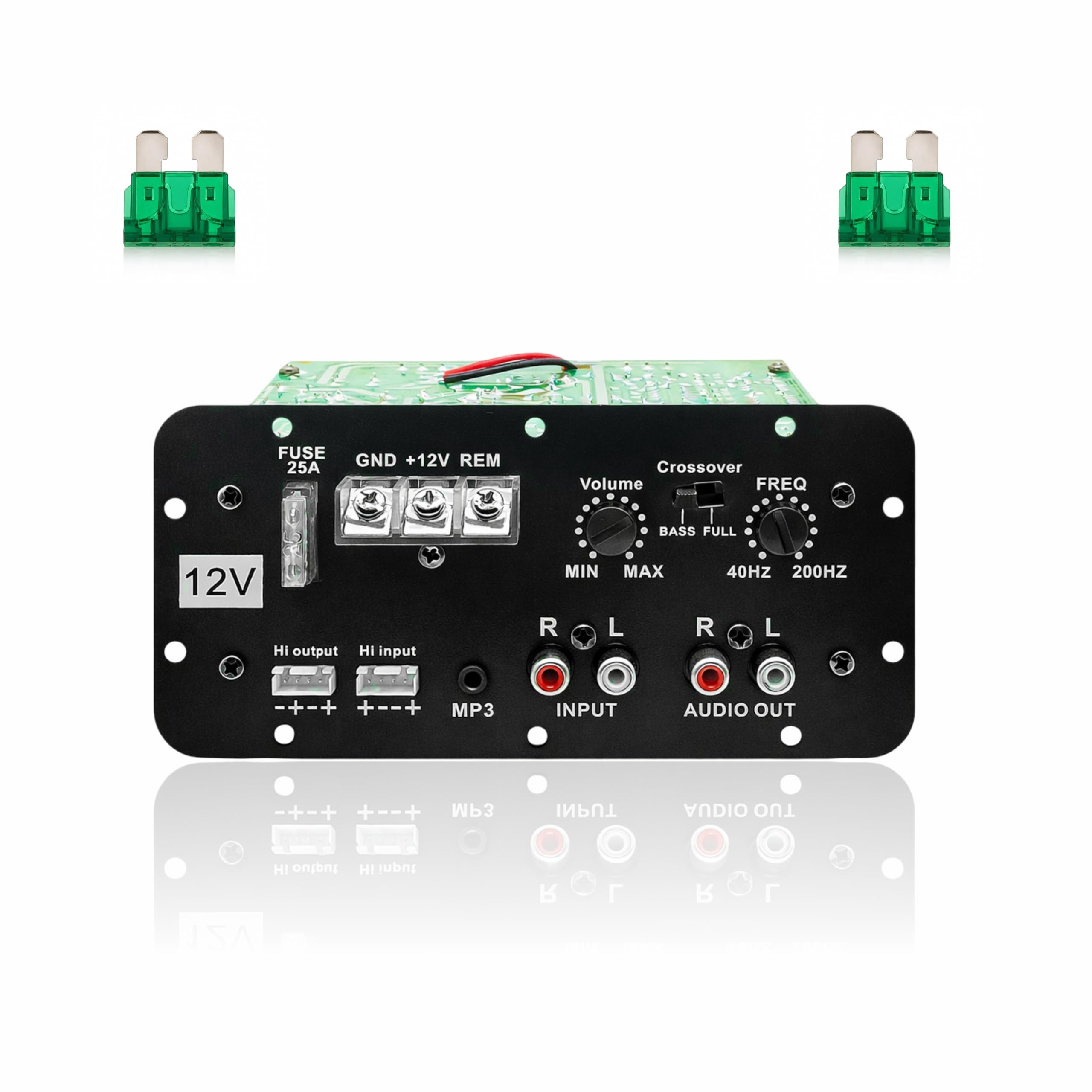 12V, 120W Car Multi Channel Amplifier Stereo Power, Sub Woofer Kit, Class AB, Mosfet Power Supply For Basstube, Enclosure, Under-seat Enclosure, Woofers & Sub-Woofers(EXTRA 2 FUSE)-image-43