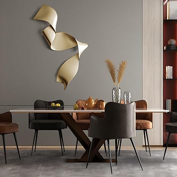 Wall Decor Metal Wall Decor for Living Room, 3D Wall Mount Decor with Accessories, Modern Wall Art for Office Bedroom 35x55 in