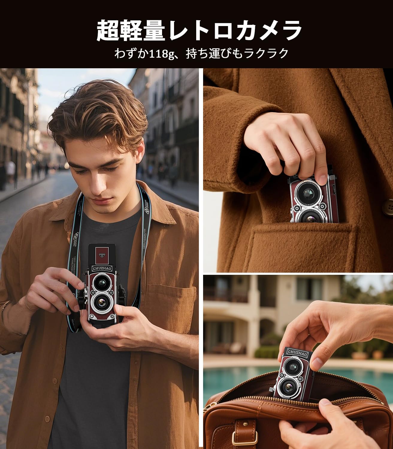 Amazon.co.jp: CHUZHAO ミニレトロカメラ: 1080Pミニレトロデジタル