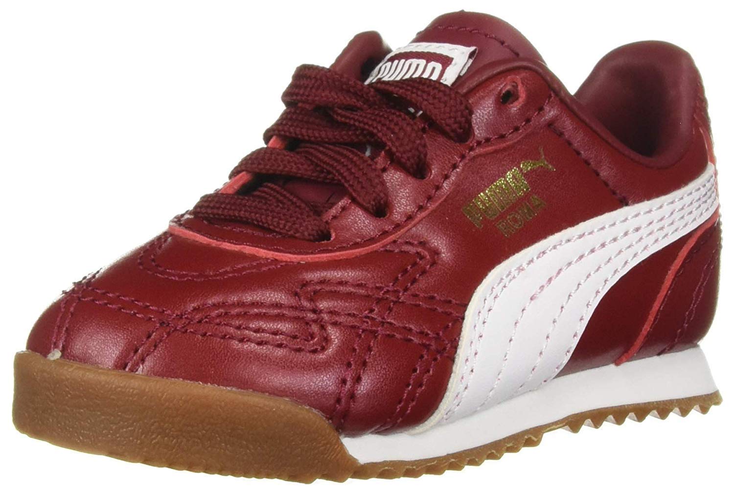 Puma Boy's Roma Basic Sneaker, Pomegranate White, 10 Little Kid