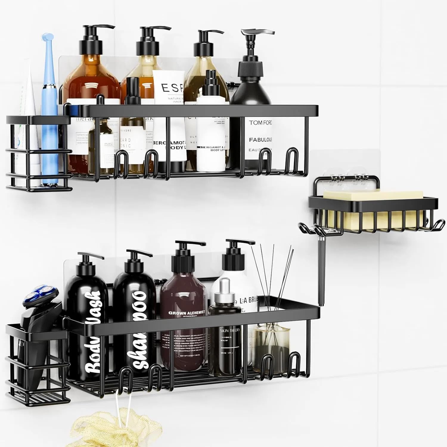 GreHom Estantería de Baño y Ducha en Acero Inoxidable con 5 Estantes