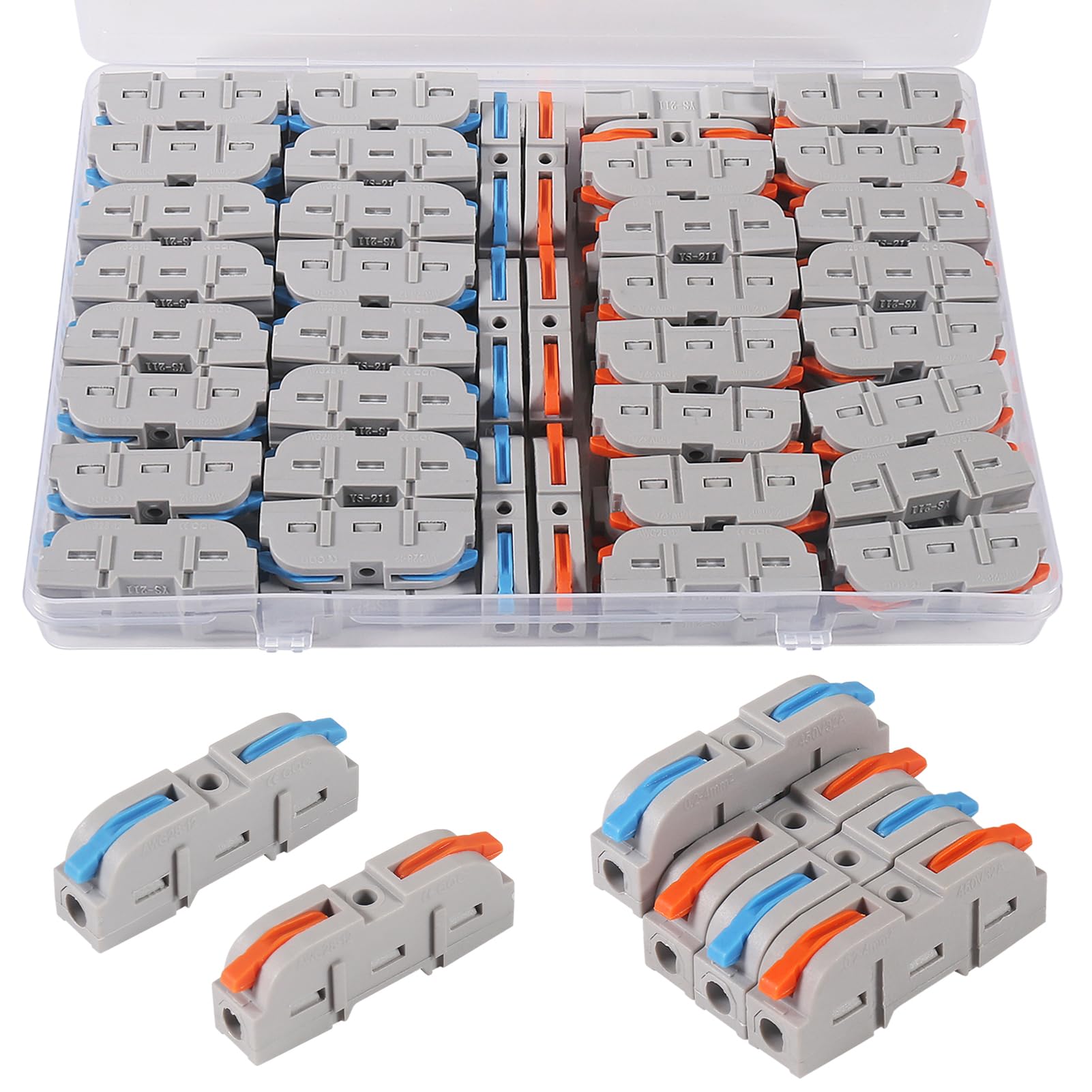 Snapklik.com : AITRIP 70Piece Lever Wire Connectors, Quick Connect ...