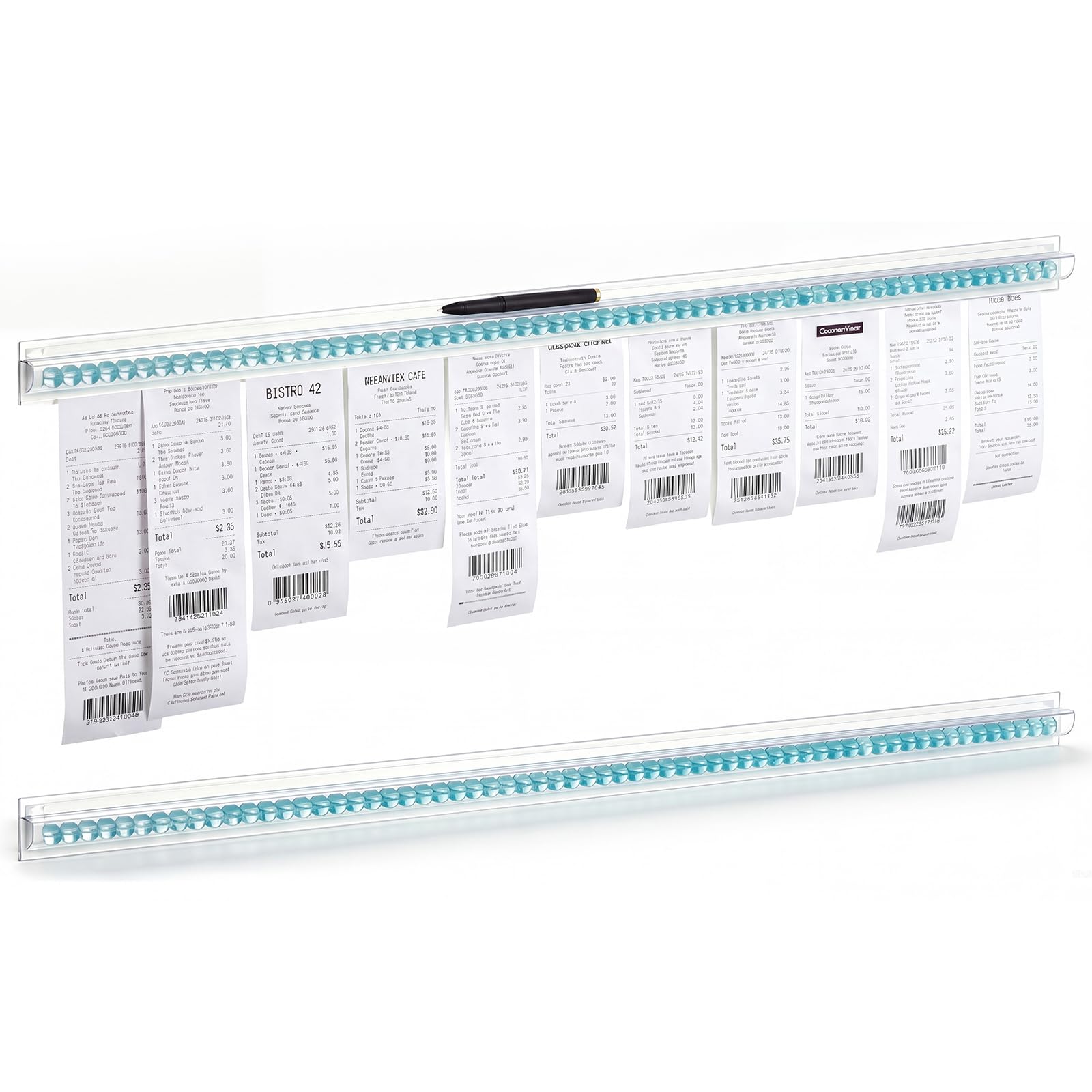 Henoyso 2 Pcs 36 Inch Ticket Holder Rail for Restaurant