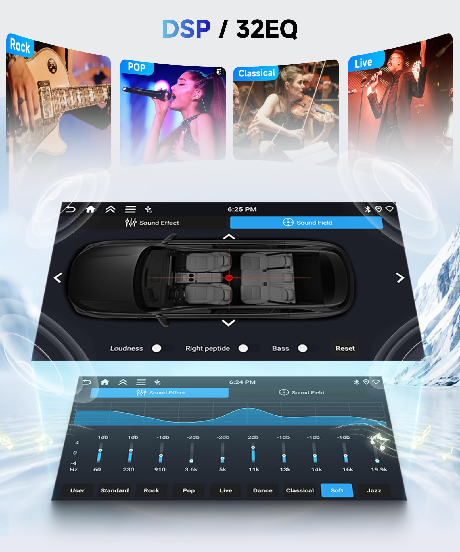 【4G+128G】Hodozzy Autoradio 2 Din con Wireless Carplay Android Auto con USB Tipo C, Schermo Incell da 7 Pollici Stereo Auto con Bluetooth/DSP/WiFi/RDS/FM/SWC/Telecamera Retromarcia