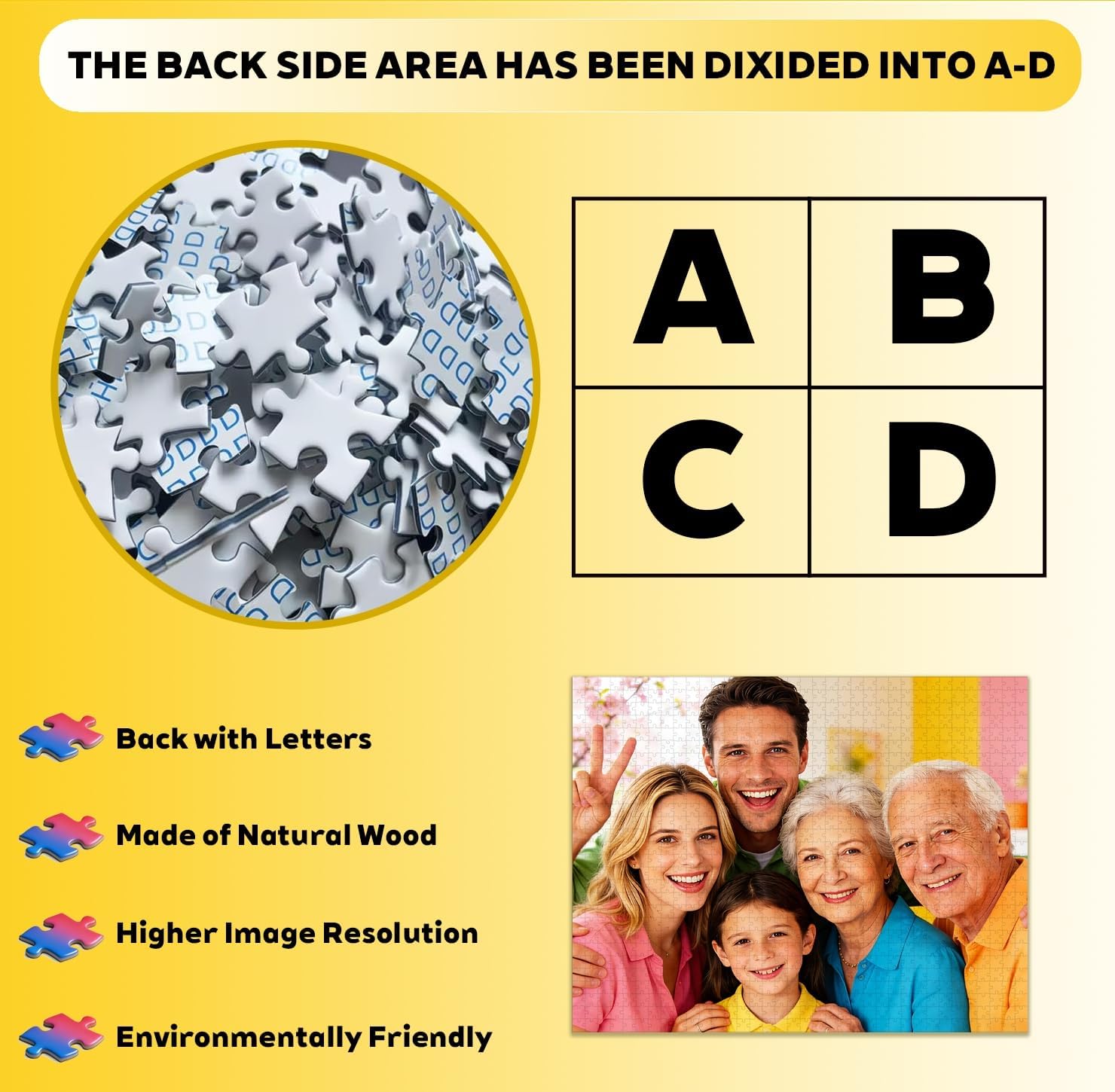 Custom Puzzle 1500 Pieces, Personalized Puzzle from Your Own Photos, Customized Picture Jigsaw Puzzle Gift for Christmas Wedding Birthday Family