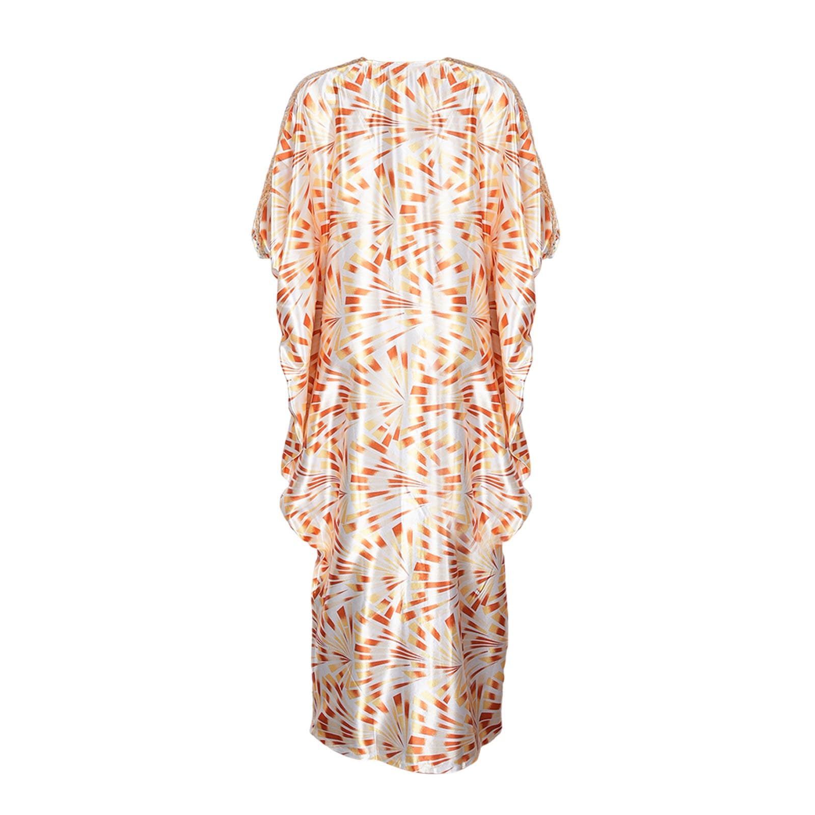 Generisch Abito africano bubuu con fessura anteriore, elegante abito plus size
