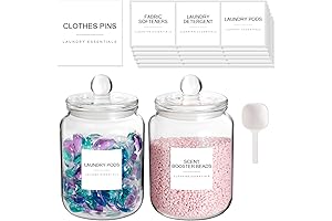 Glass Jars for Laundry Room Organization