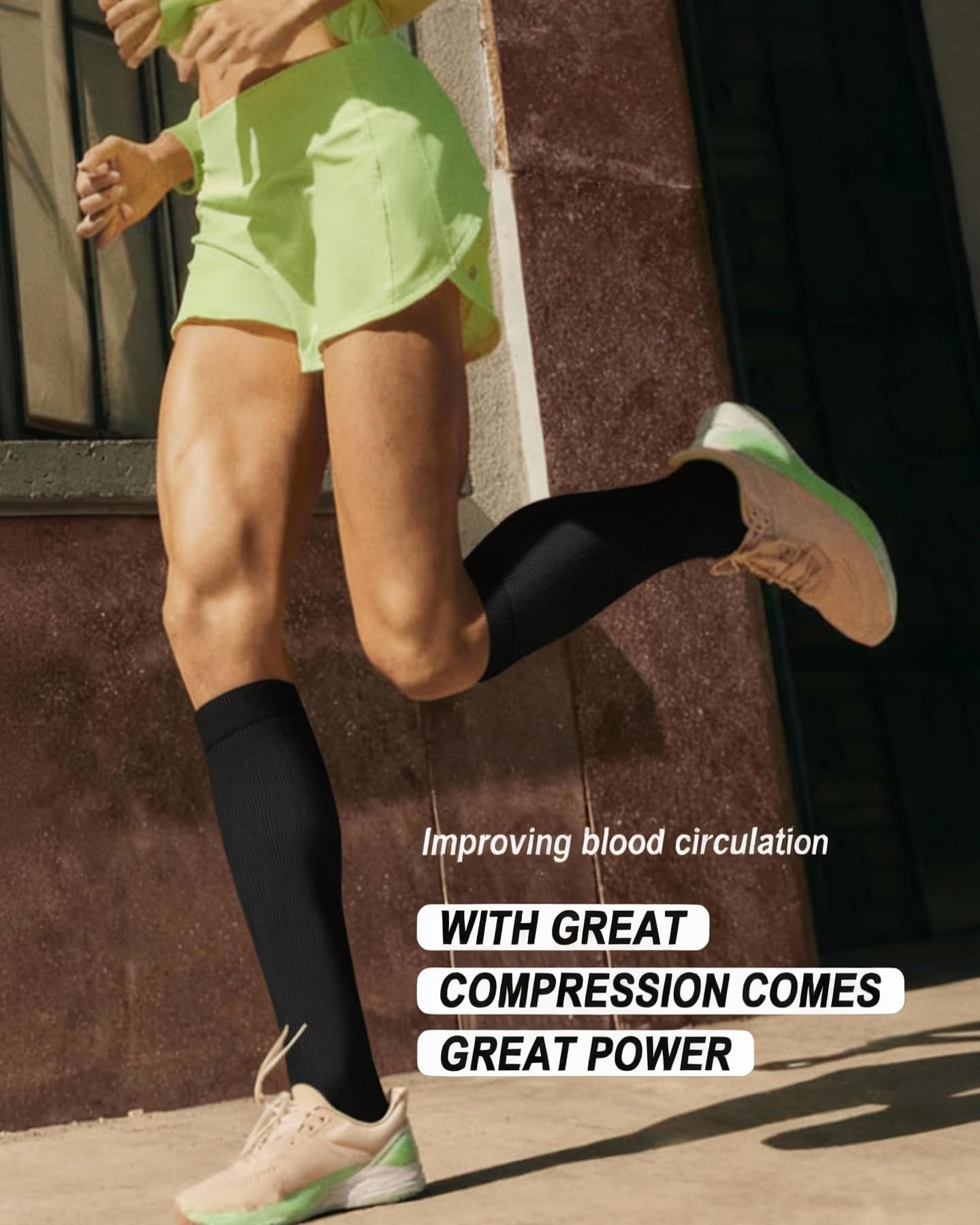 4 Pairs Compression Socks for Women & Men Circulation 15-20 mmHg - Best Support for Nurses, Running - 5