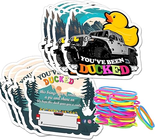 FELYC Tarjeta de pato de pato, tarjeta de juego con texto en inglés You 've Been Ducking (You 've Been Ducked, tarjeta de juego de patitos de pato