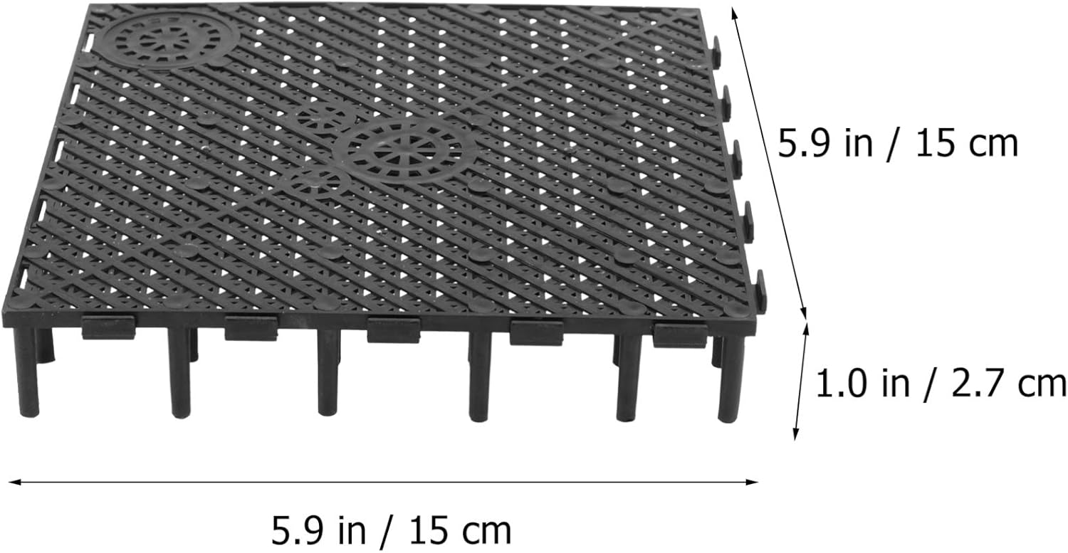 TEHAUX 20pcs Aquarium Undergravel, Undergravel Filter Aquarium Divider Tank Fish Tank Bottom Plate PVC Splicing Clapboard Bottom Fish Divider Stand for DIY Filtration in Aquascaping