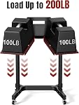 Adjustable Dumbbell Stand with Tablet Holder and Durable Casters(Rack Only)