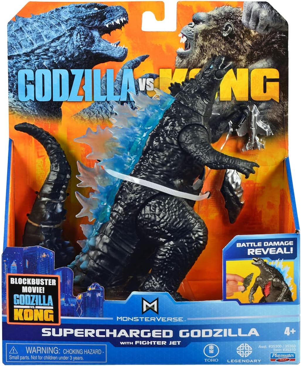 Playmates Basic Action Figure: Supercharged Godzilla with Fighter Jet - Godzilla VS. Kong 2021